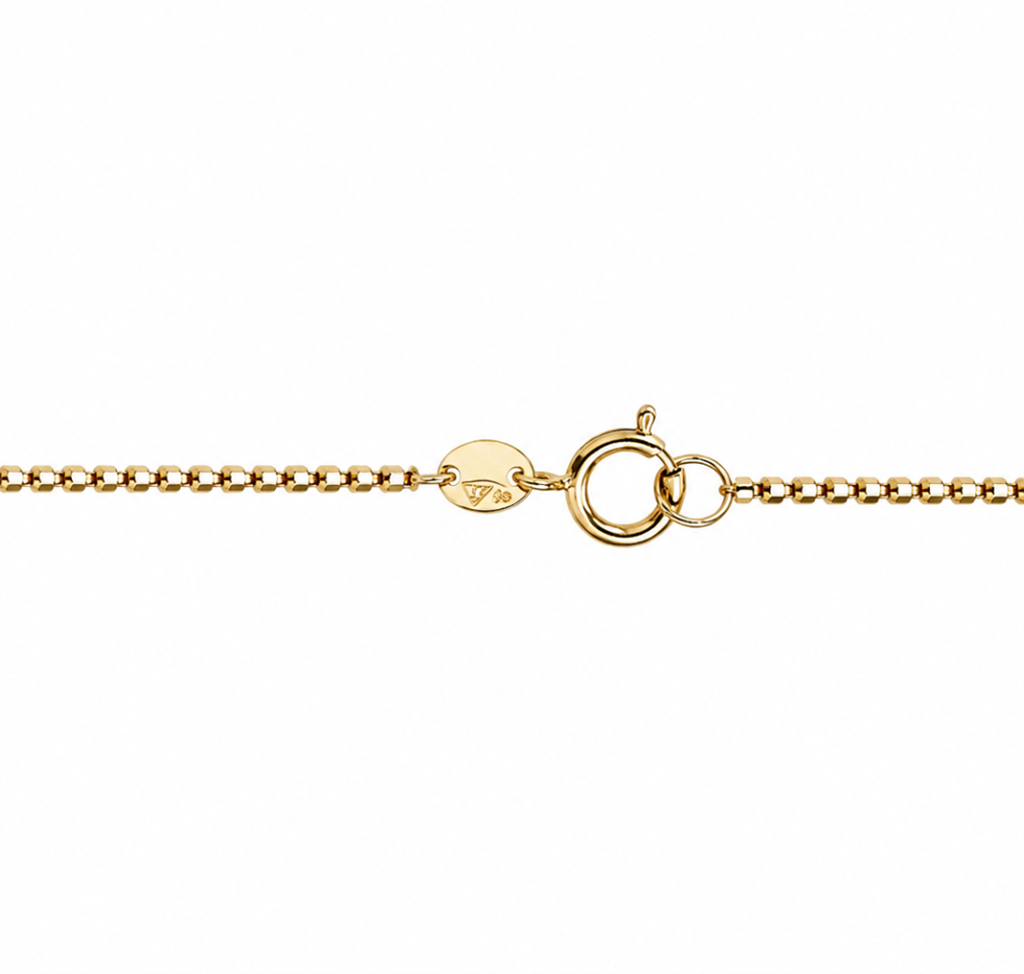 Diamond Cut Bead Necklace - 18 Inch