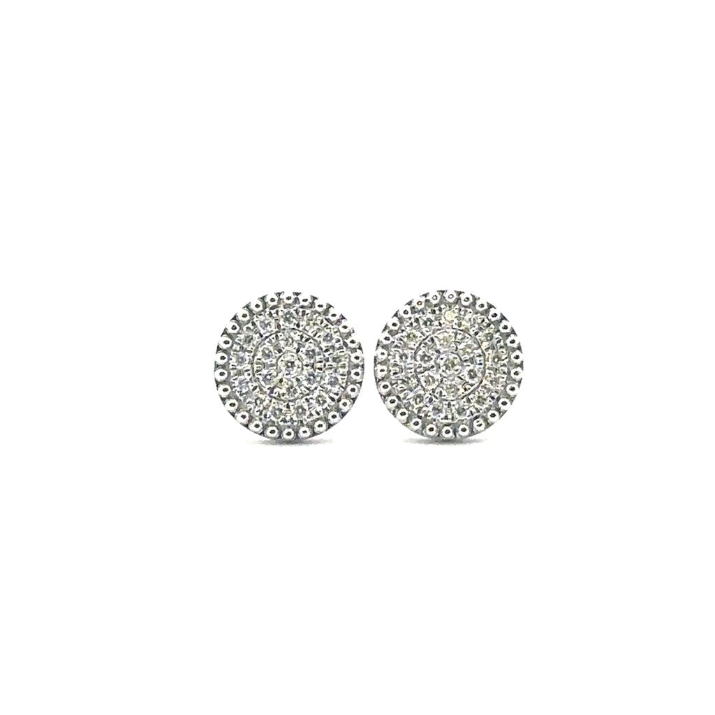 Diamond Disc Earrings