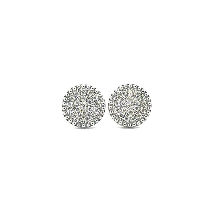 Diamond Disc Earrings