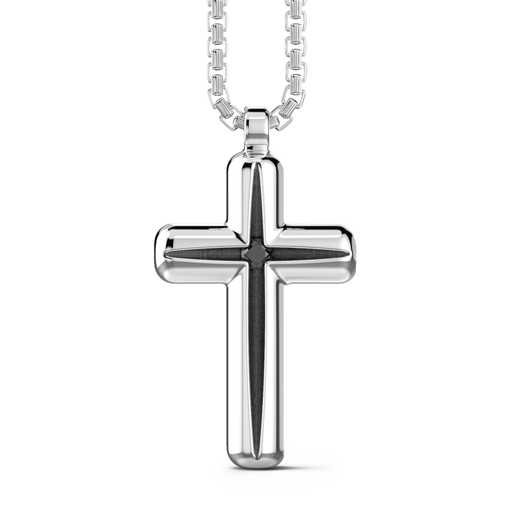 Silver Cross & Chain
