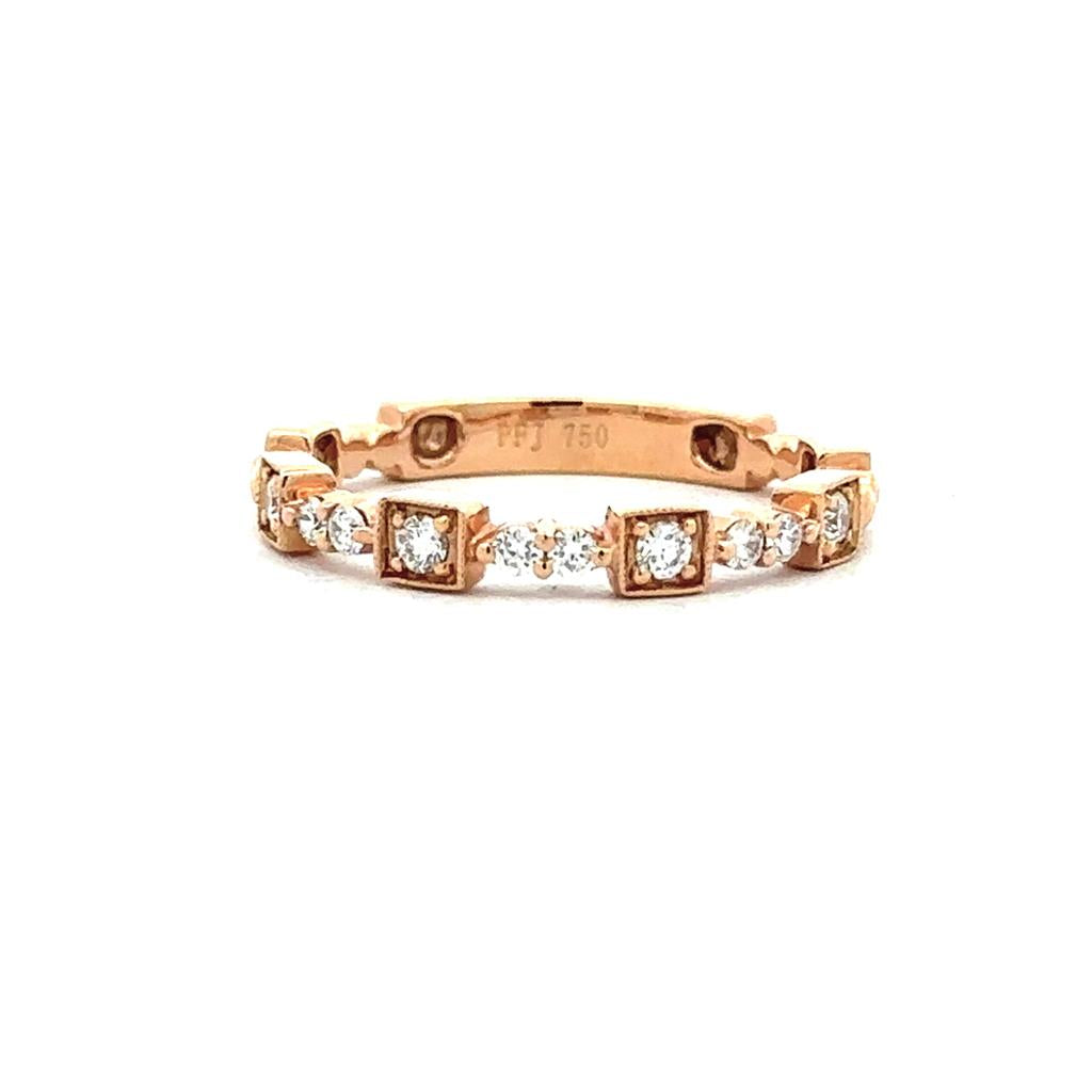 Rose Gold and Diamond Band