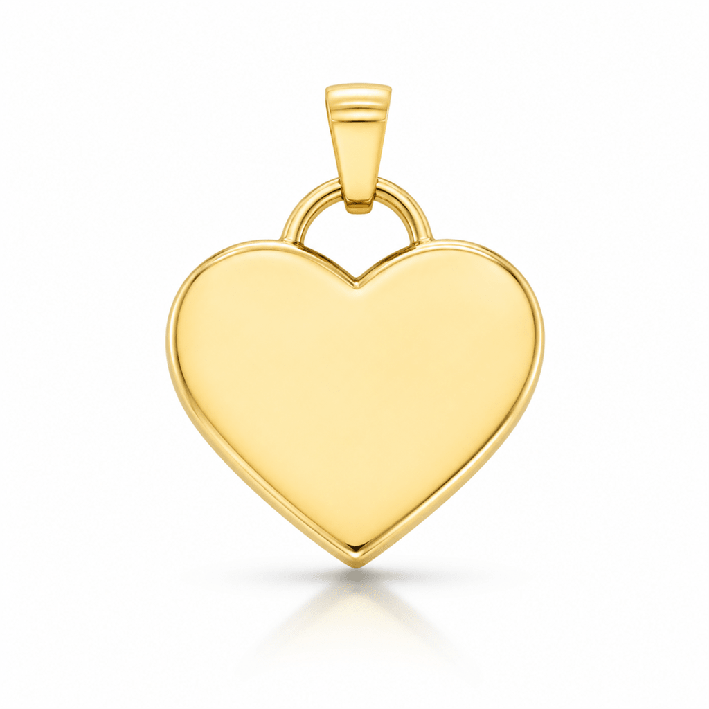 Flat Heart Pendant - Medium Size - Davidson's Jewellers