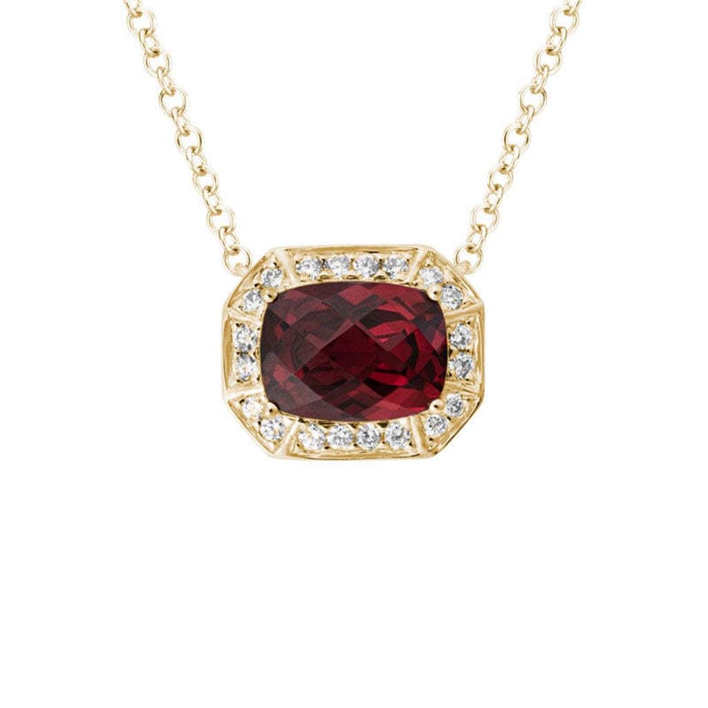 Garnet and Diamond Pendant - Davidson's Jewellers
