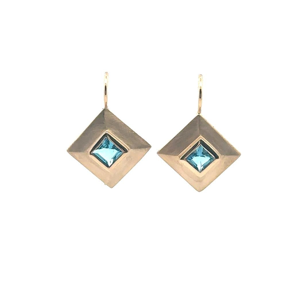 Gold & Blue Topaz Drops - Davidson's Jewellers