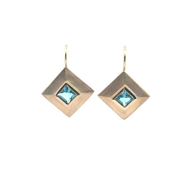 Gold & Blue Topaz Drops - Davidson's Jewellers