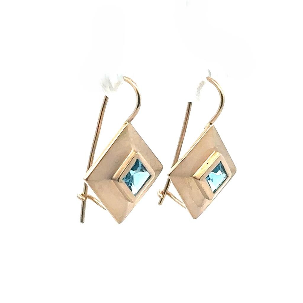 Gold & Blue Topaz Drops - Davidson's Jewellers