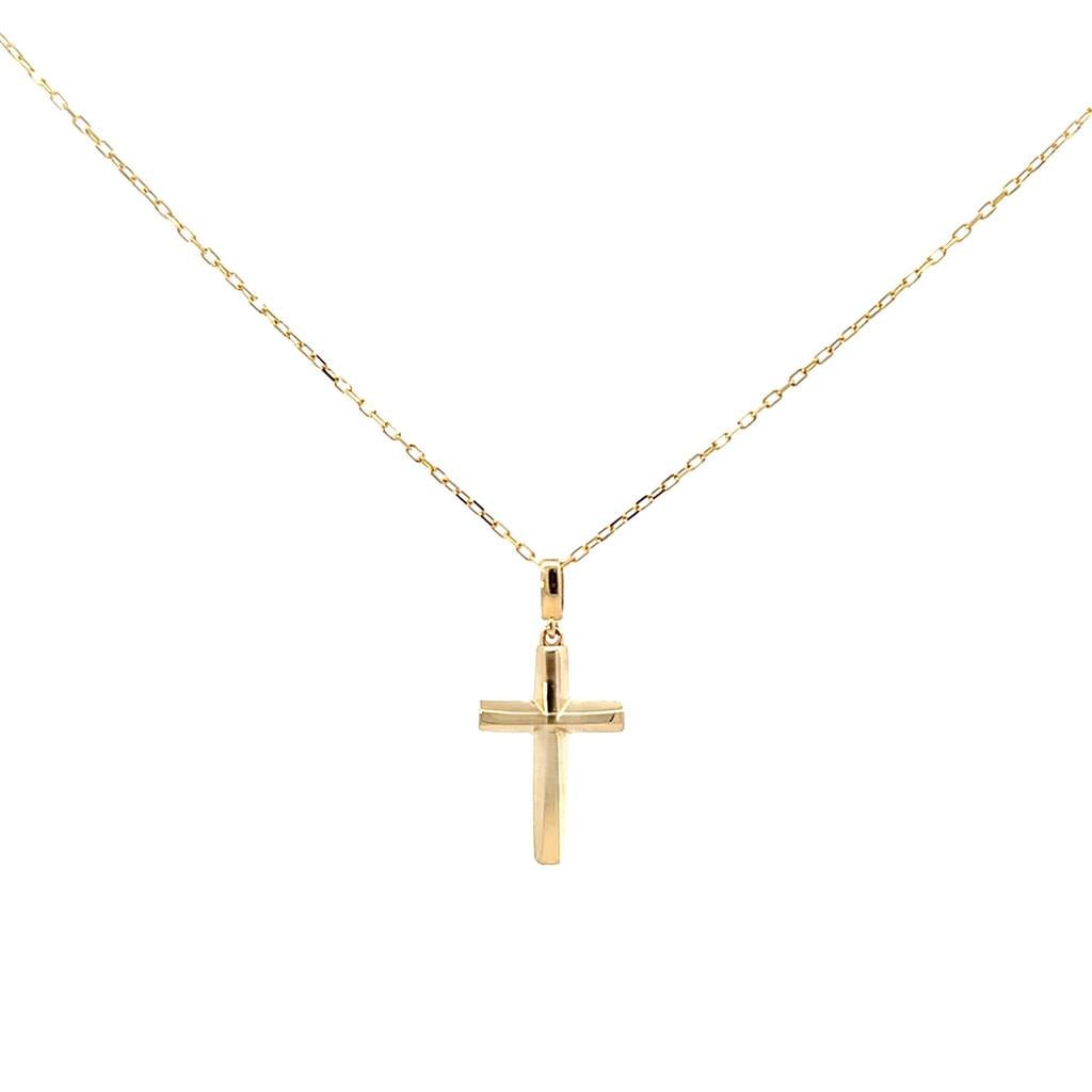 Gold Cross with Chain - Davidson's Jewellers