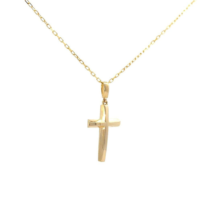 Gold Cross with Chain - Davidson's Jewellers