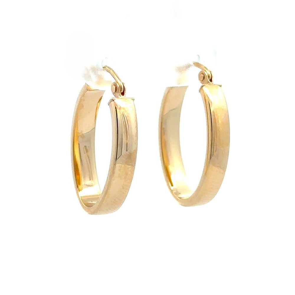 Gold Oval Hoops - Davidson's Jewellers