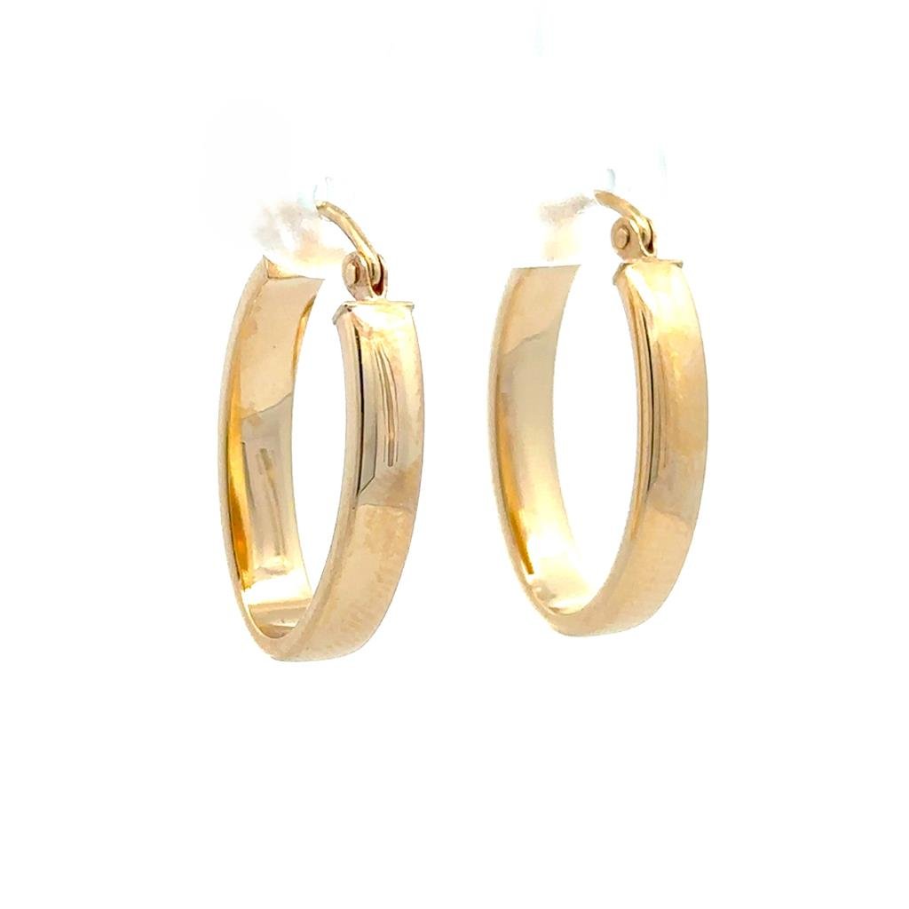 Gold Oval Hoops - Davidson's Jewellers