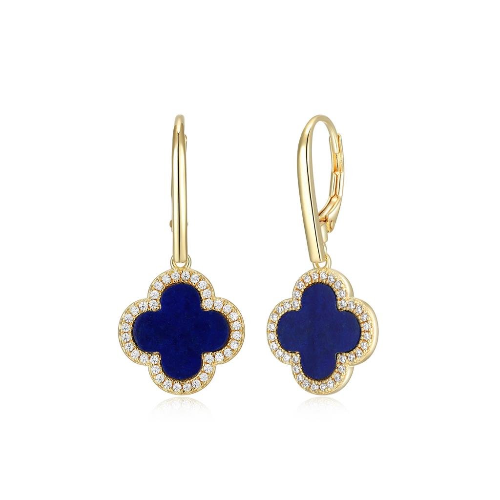 Gold Plated Silver and Lapis Earrings - Davidson's Jewellers