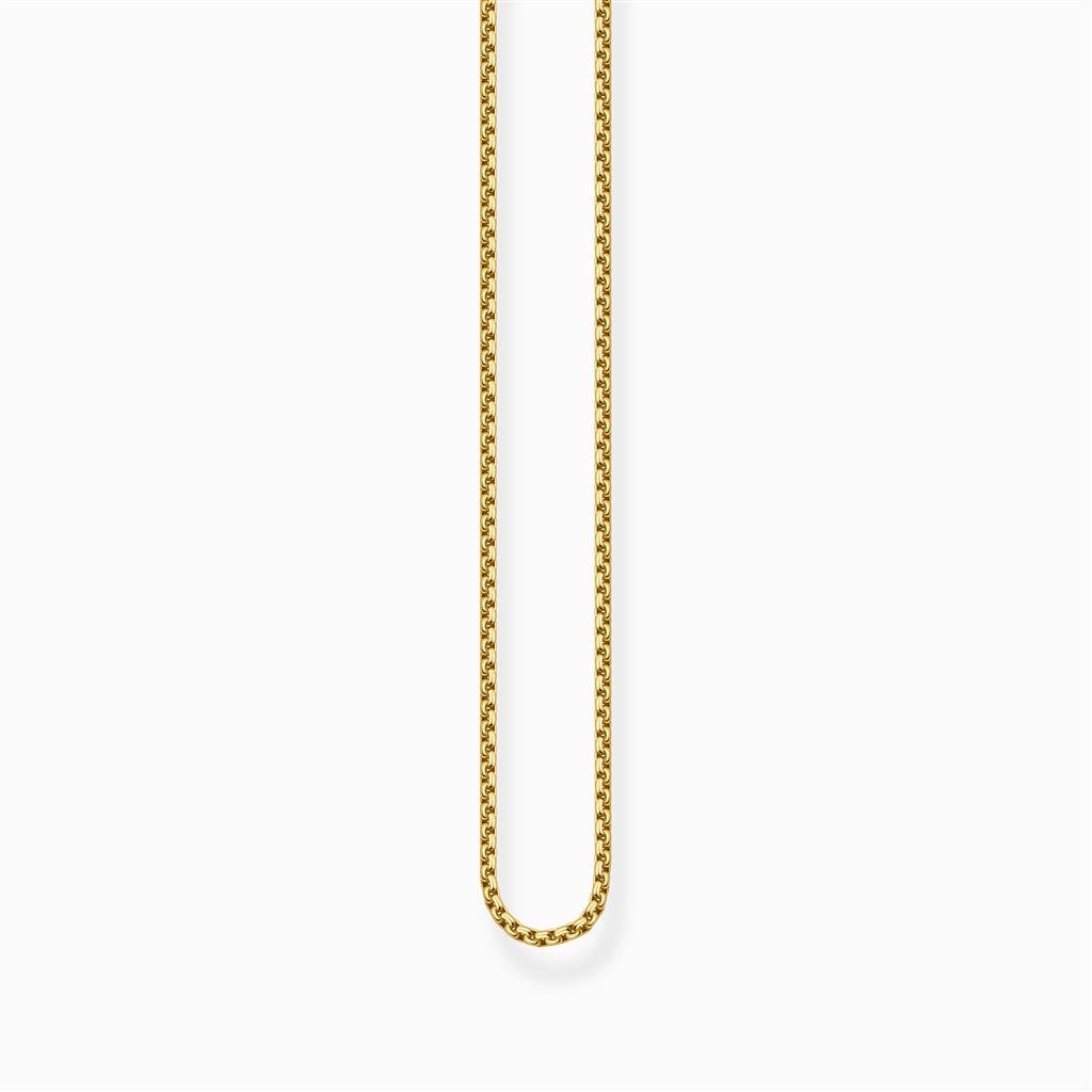 Gold Plated Silver Box Chain - 18 Inches - Davidson's Jewellers