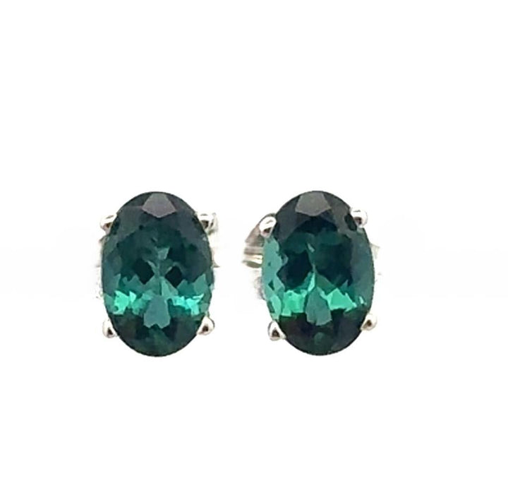 Green Tourmaline Studs - Davidson's Jewellers