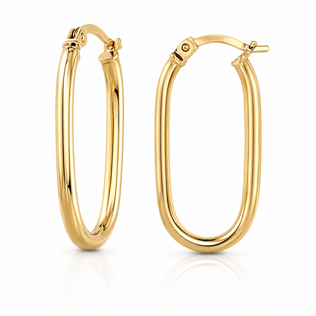 Long Oval Hoops - Davidson's Jewellers