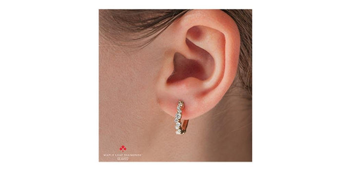 Maple Leaf Diamond Earrings - Davidson's Jewellers