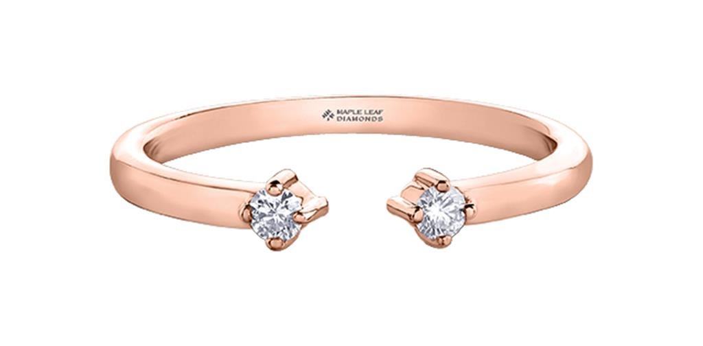 Maple Leaf Diamonds Stackable Ring - Davidson's Jewellers