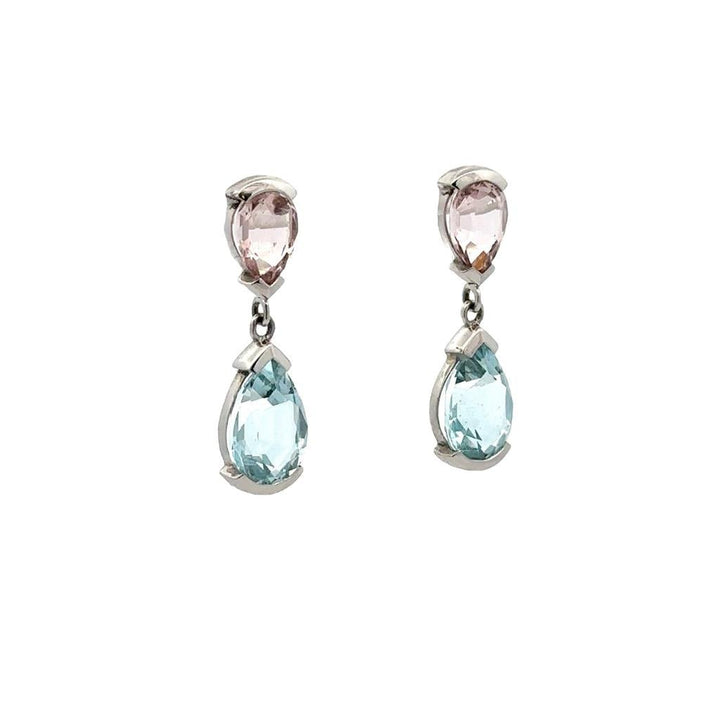 Morganite and Aqua Earrings - Davidson's Jewellers