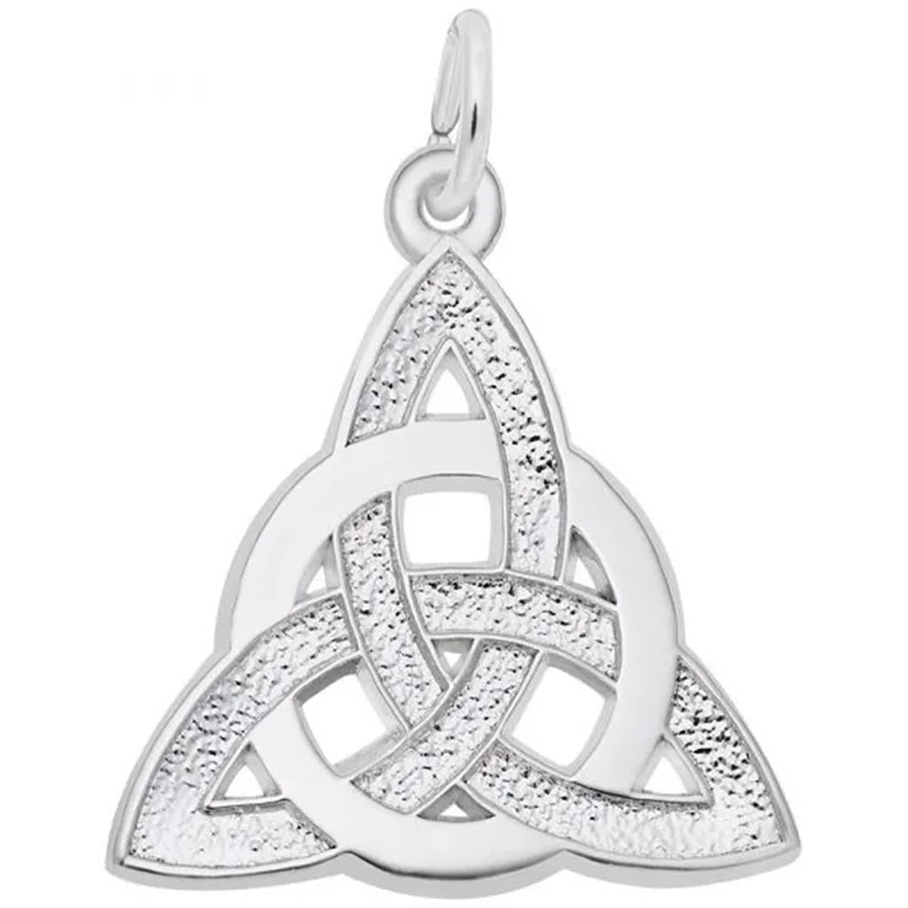 One sterling silver Celtic Trinity Knot charm. The triangular charm is - Davidson's Jewellers