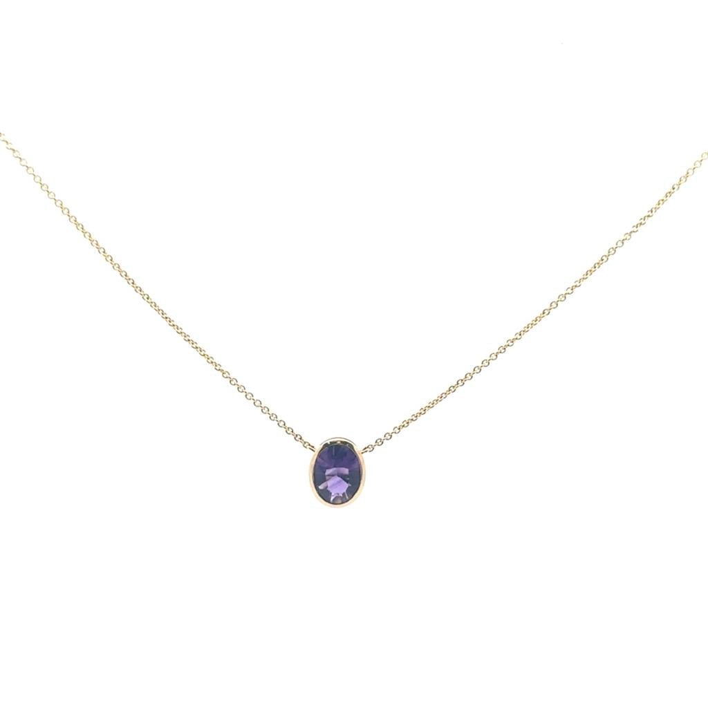 Oval Amethyst Pendant - Davidson's Jewellers