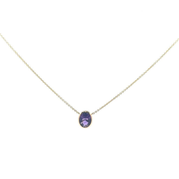 Oval Amethyst Pendant - Davidson's Jewellers