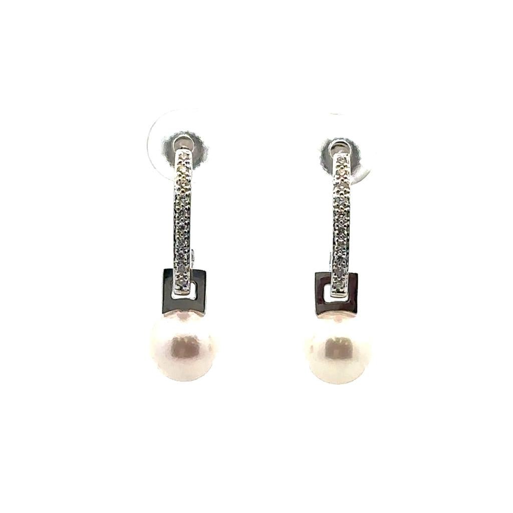 Pearl & Diamond Drops - Davidson's Jewellers