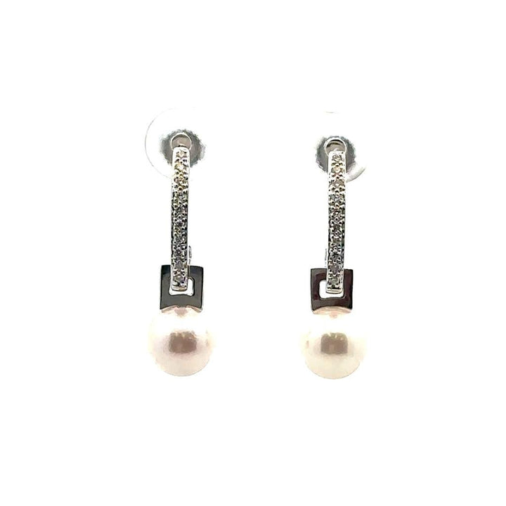 Pearl & Diamond Drops - Davidson's Jewellers