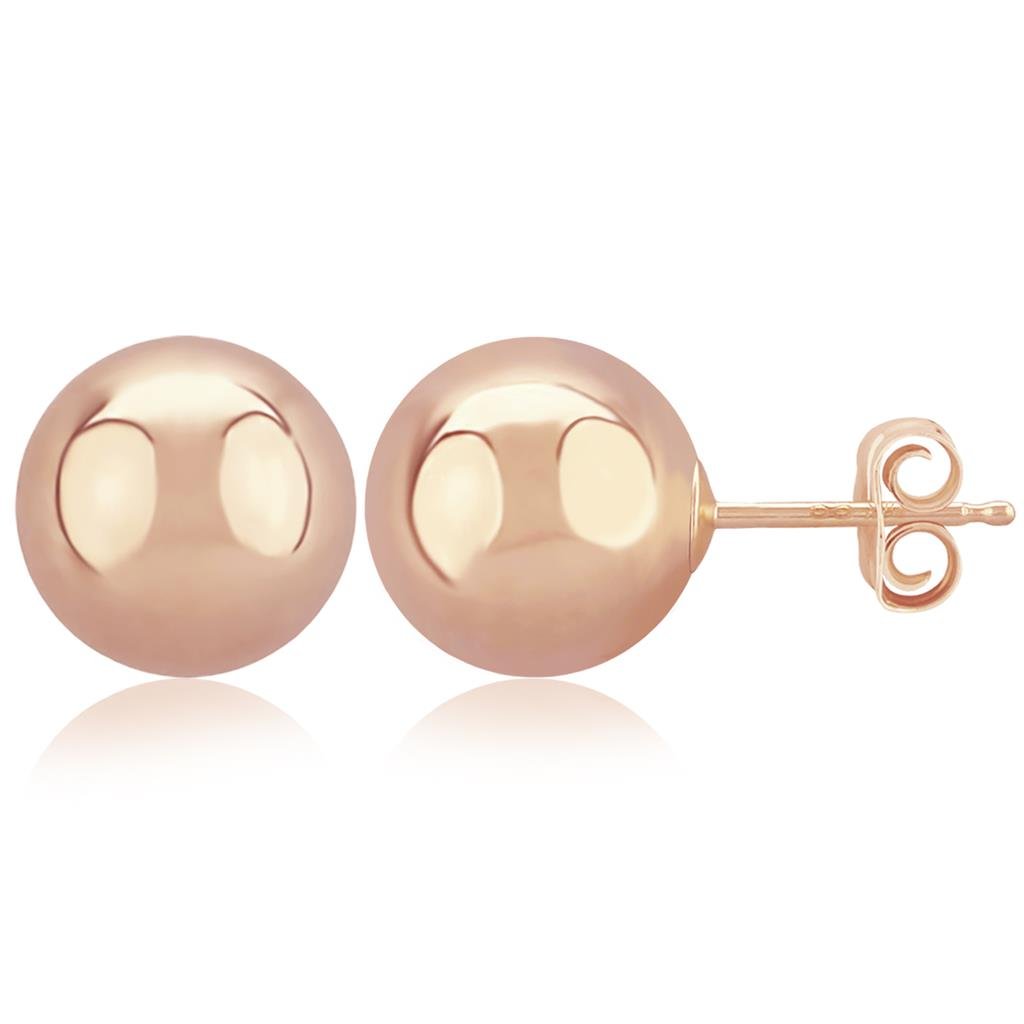 Rose Gold Ball Studs - Davidson's Jewellers