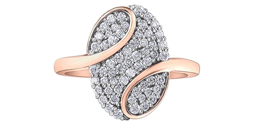 Rose Gold, White Gold and Diamond Ring - Davidson's Jewellers