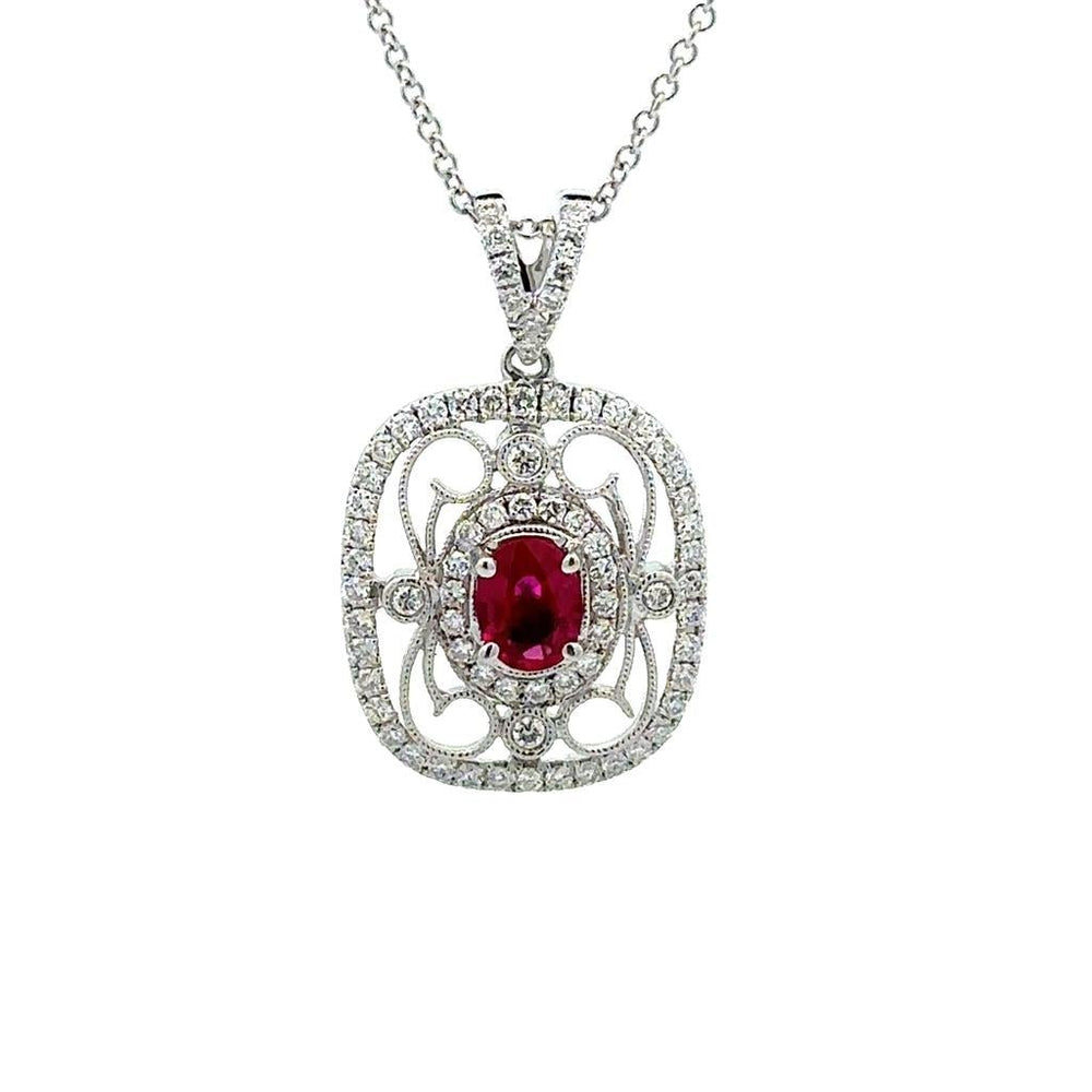 Ruby and Diamond Pendant by Simon G. - Davidson's Jewellers