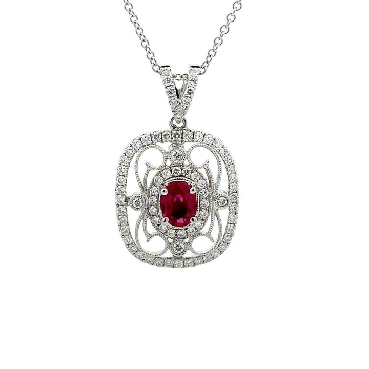 Ruby and Diamond Pendant by Simon G. - Davidson's Jewellers