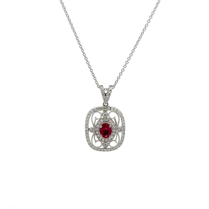Ruby and Diamond Pendant by Simon G. - Davidson's Jewellers