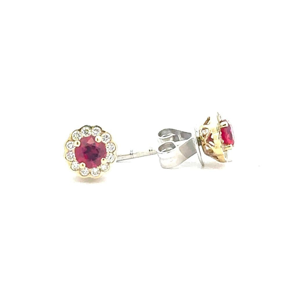 Ruby & Diamond Studs - Davidson's Jewellers
