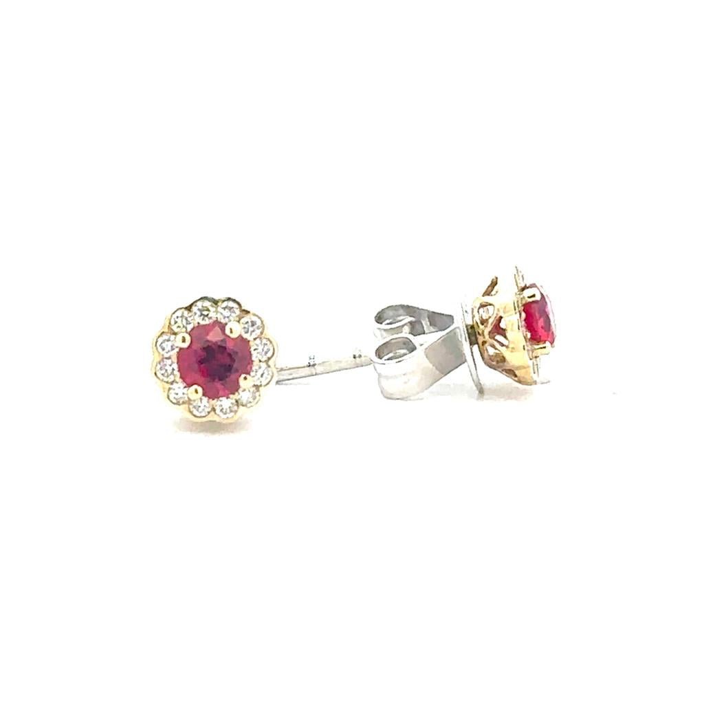 Ruby & Diamond Studs - Davidson's Jewellers