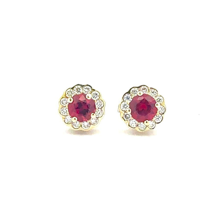 Ruby & Diamond Studs - Davidson's Jewellers