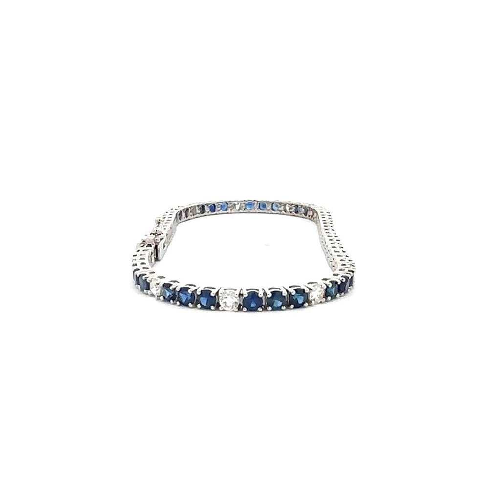 Sapphire and Diamond Tennis Bracelet - Davidson's Jewellers