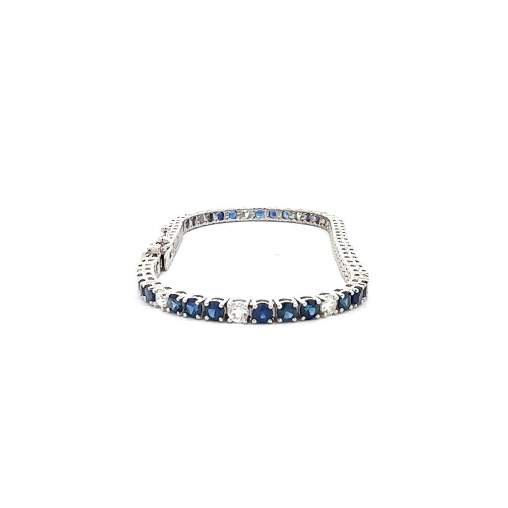 Sapphire and Diamond Tennis Bracelet - Davidson's Jewellers
