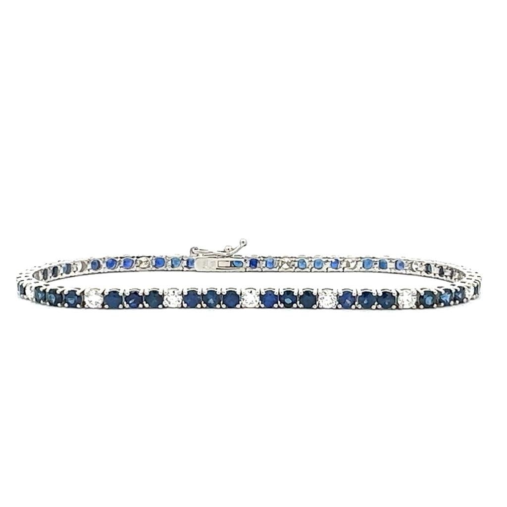 Sapphire and Diamond Tennis Bracelet - Davidson's Jewellers