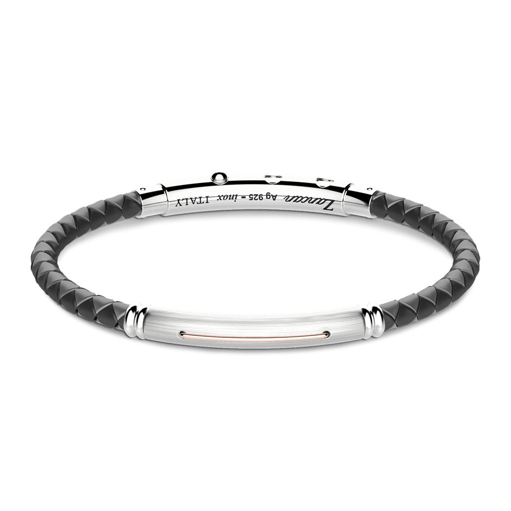 Silicone, Silver & Gold Bracelet - Davidson's Jewellers