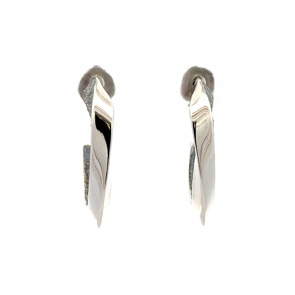 Silver Oval Hoops - Davidson's Jewellers