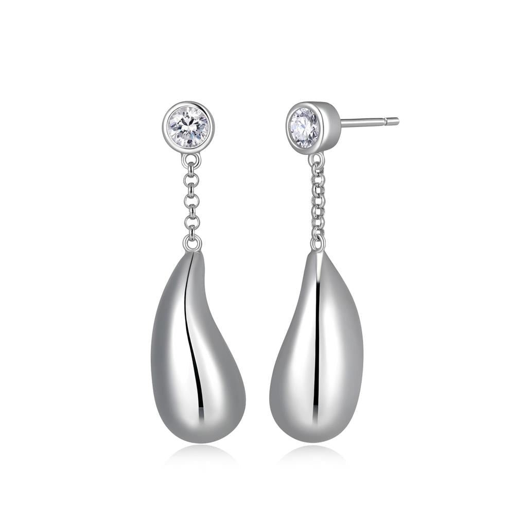 Silver Raindrop Chain Earrings - Davidson's Jewellers