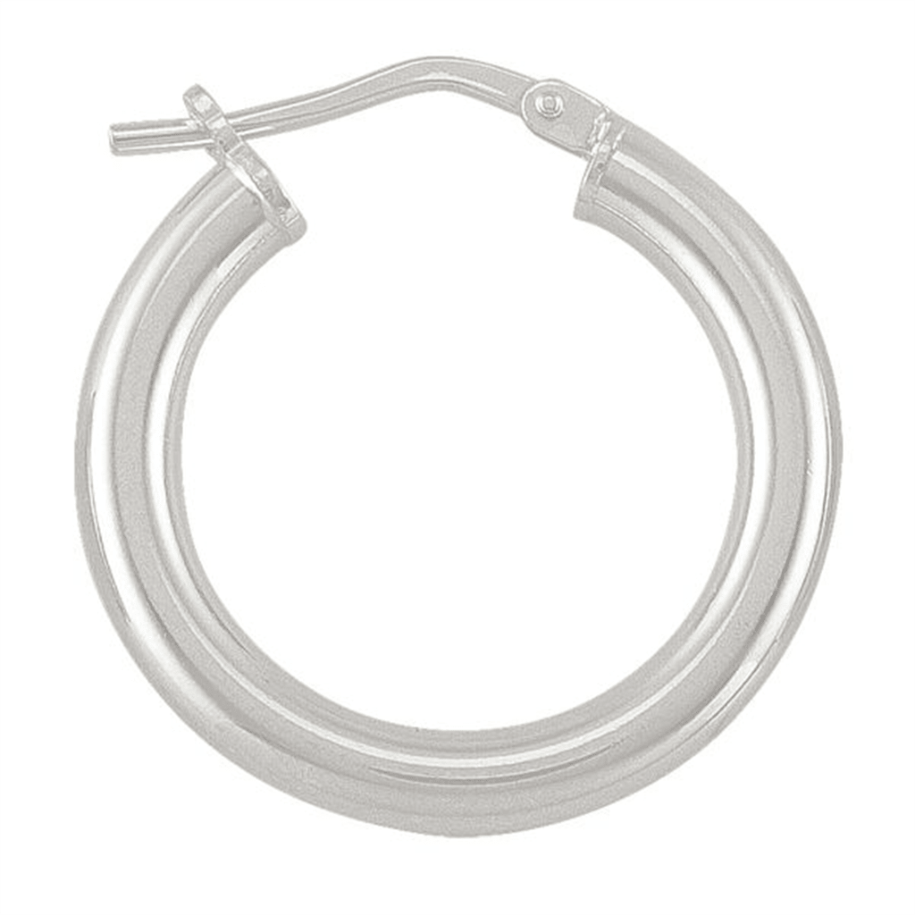 Silver Tubular Hoops - Davidson's Jewellers