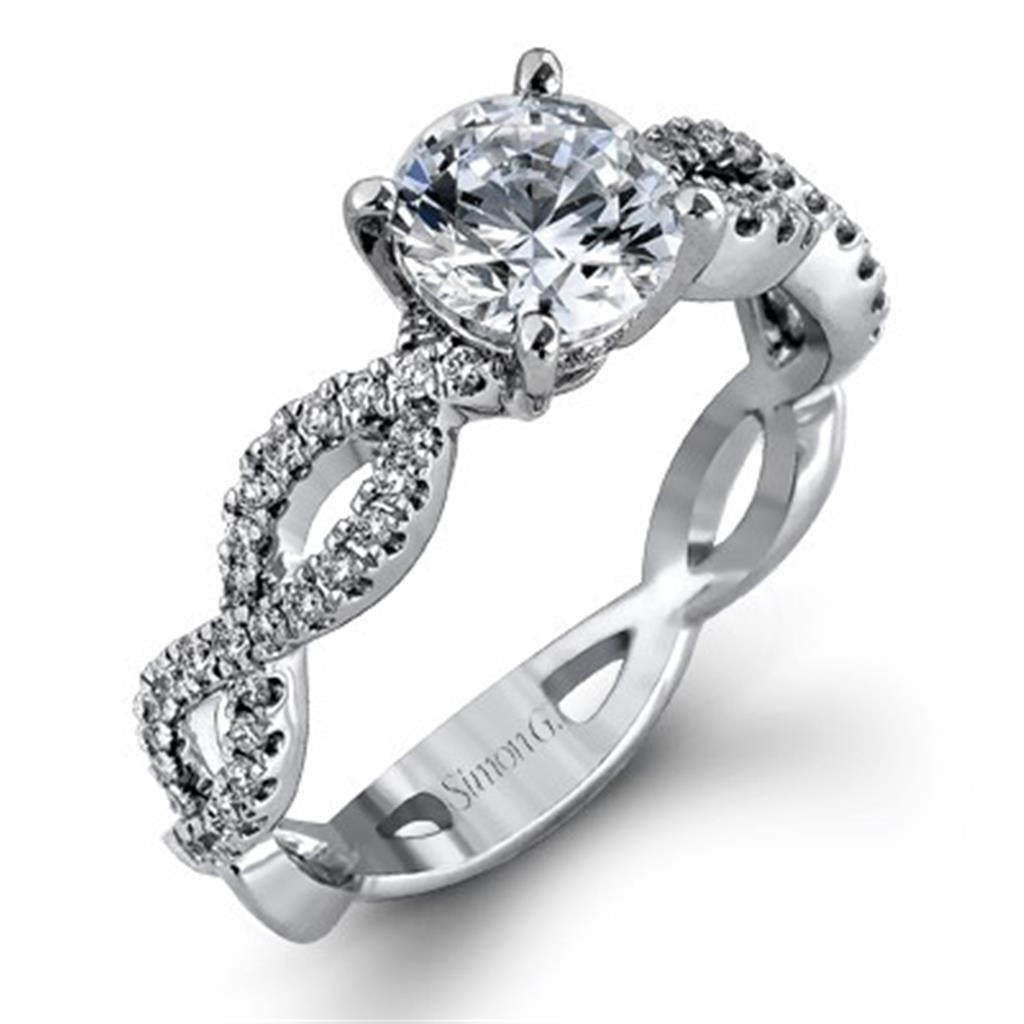 Simon G. White Gold Semi Mount - Davidson's Jewellers