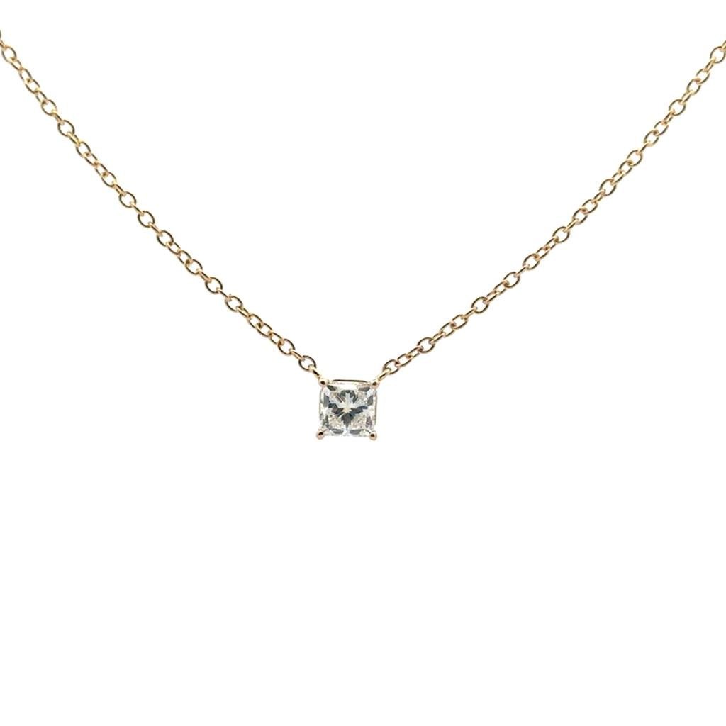 Stationary Princess Cut Diamond Pendant - Davidson's Jewellers
