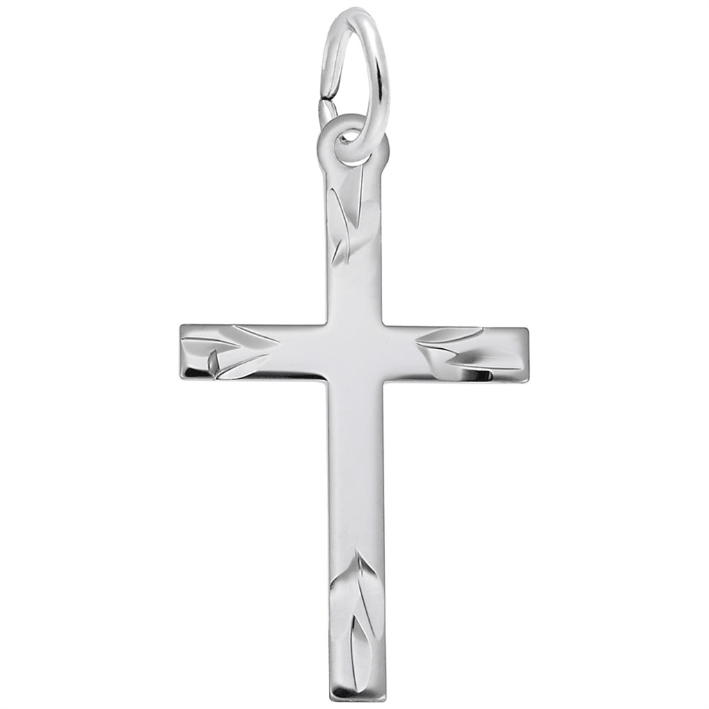 STER SILVER CROSS MED ENGRAVABLE - Davidson's Jewellers