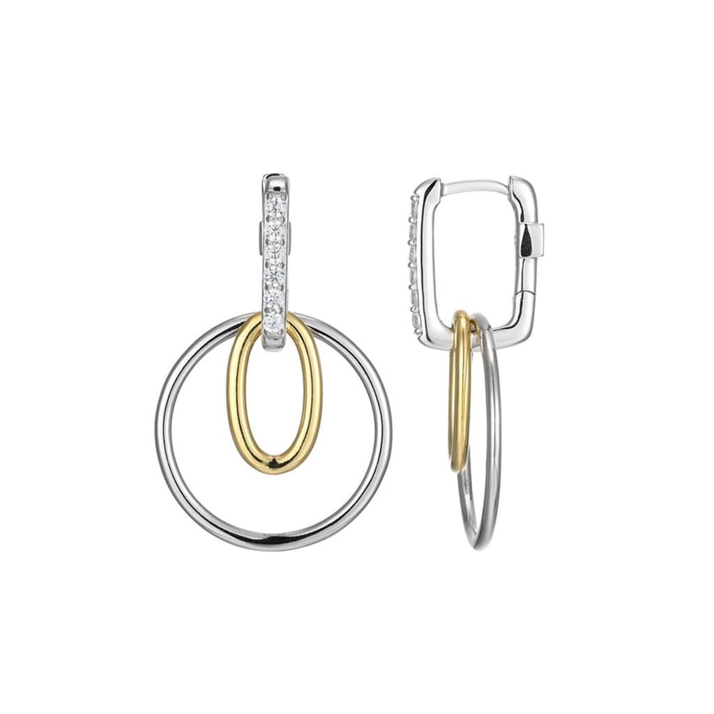 Sterling Silver and Yellow Gold Plated Earrings - Davidson's Jewellers