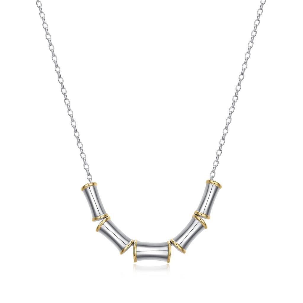 Sterling Silver Bamboo Link Necklace - Davidson's Jewellers