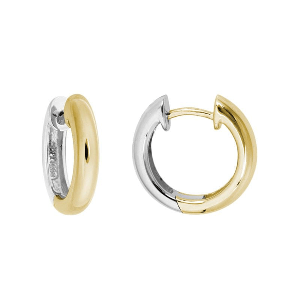 Two Tone Hoops - Davidson's Jewellers