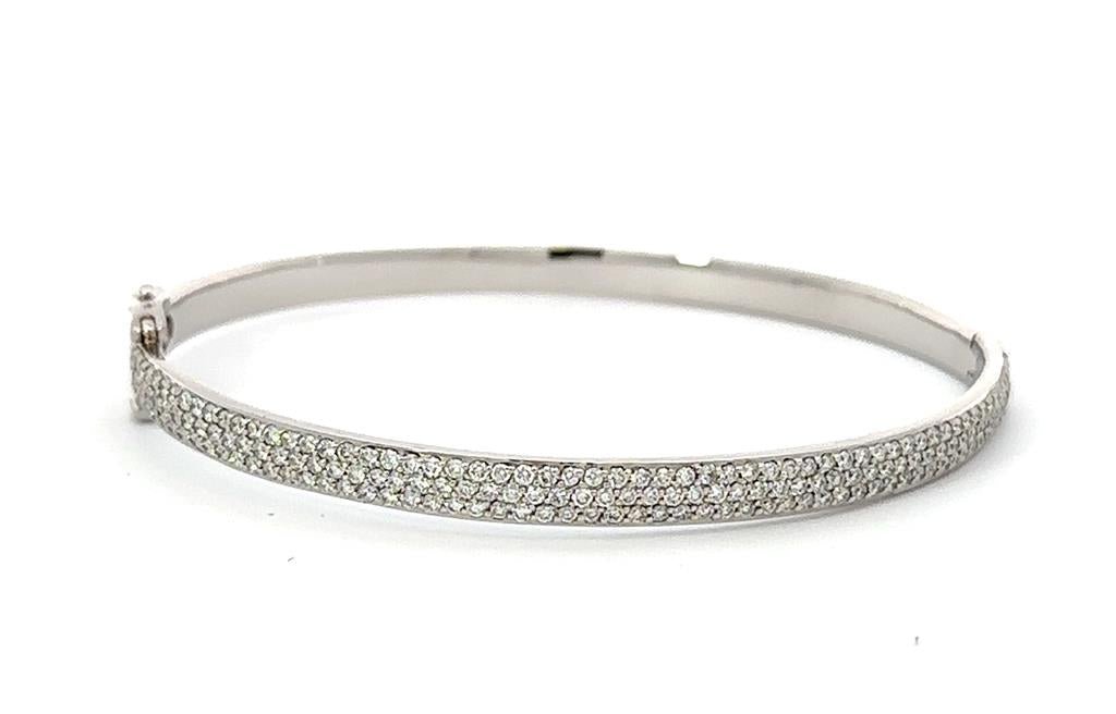 White Gold & Diamond Bangle - Davidson's Jewellers