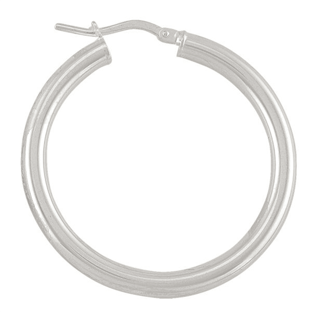 White Gold Hoops - Davidson's Jewellers