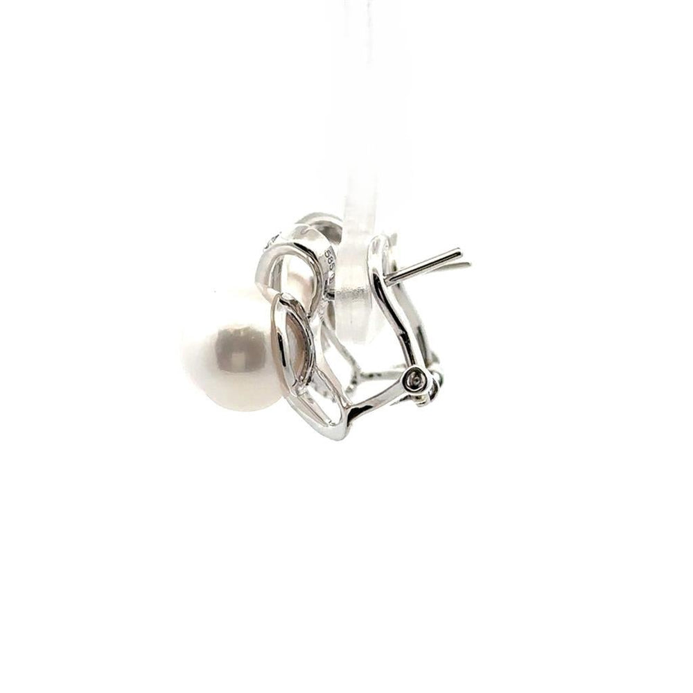 White Gold Pearl Studs - Davidson's Jewellers